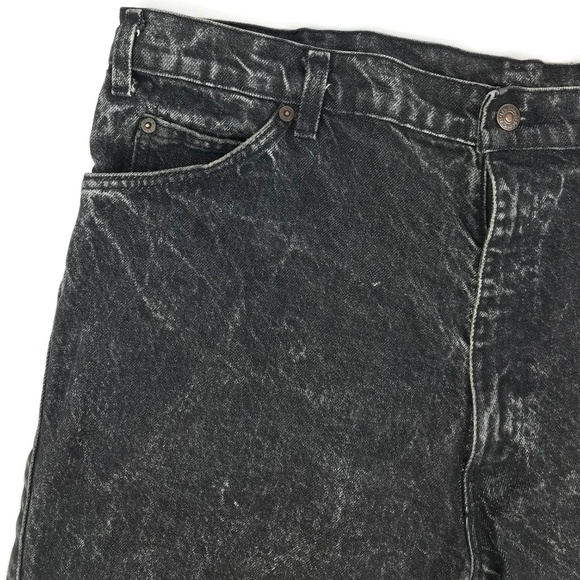 Vintage Levi's Black Acid Wash Denim Jeans 39x30 - Picture 4 of 8